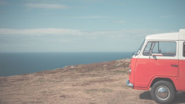 Camper on the cliff