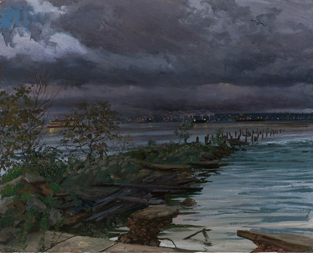 Twilight- Staten Island Ferry 34 x 44"