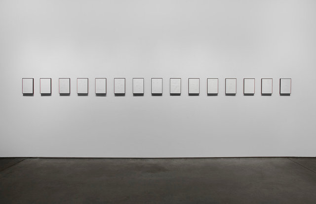 Scaffolding, 15 archival prints, 2009-2012 21.4 x 30.2 cm (individual frame) / 30.2 x 530.5 cm (installation) | Photo: Alexa Hoyer