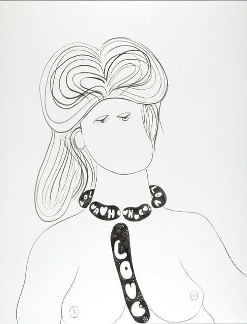 Young Girl With Necklace "Love'