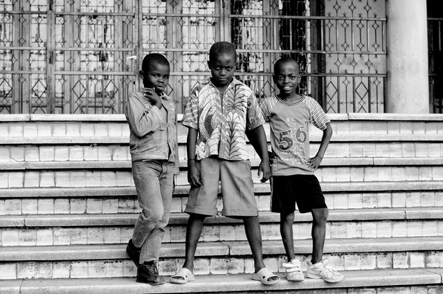 Boys at school in Bukavu