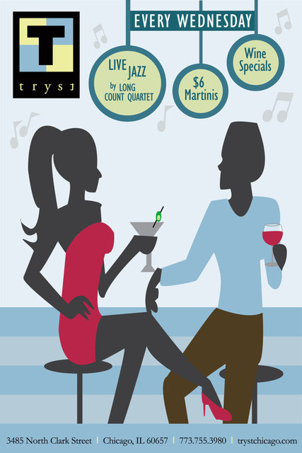 Tryst Flyer - Wine & Jazz Night