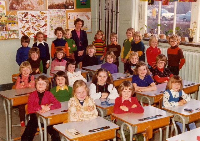 Klas 1 (en 2) met juffrouw Wijnands