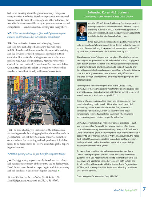 UHY Advisors ViewPoint custom newsletter