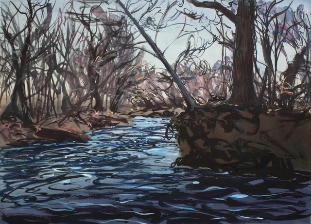 Bend in the River 22 x 29"