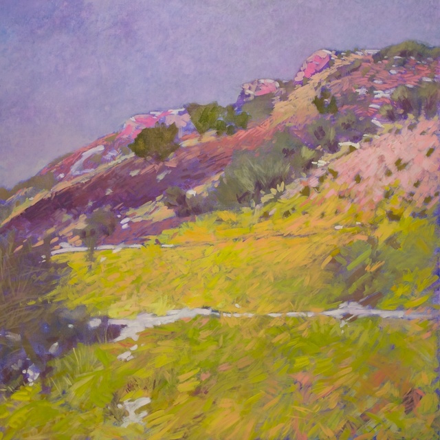 Brush Creek Slope, Acrylic on Canvas, 48 x 48 in.