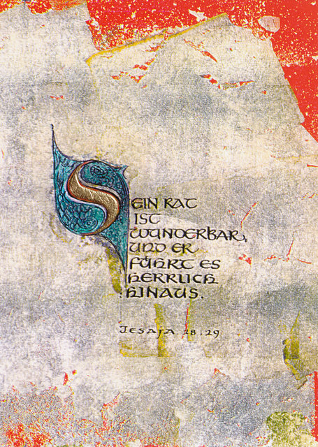 Sein Rat ist wunderbar und erführt es herrlich hinaus