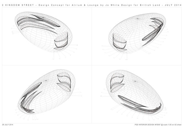 2 Kingdom Street - Entertainment pod 3D views