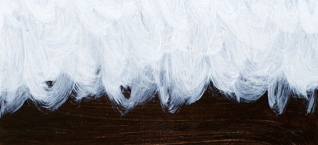 Falling White on Bark Brown, 2011.