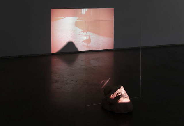 Detour (and Double),  glass, 35mm slide projection, concrete, 2011 | Photo: Alexa Hoyer 