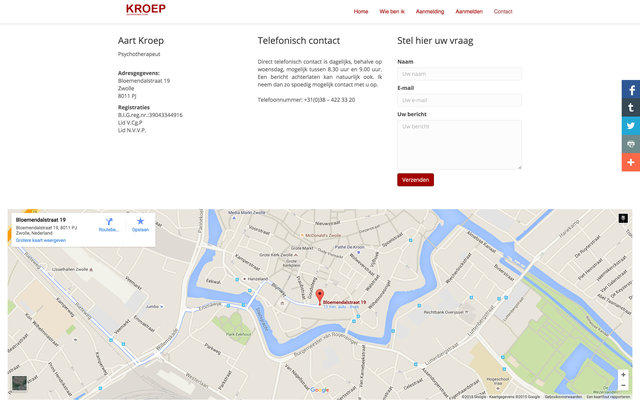New website for Kroep-Psychotherapie Zwole