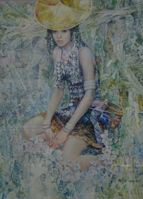 Flower Waist Dai Young Girl, 41" x 43"