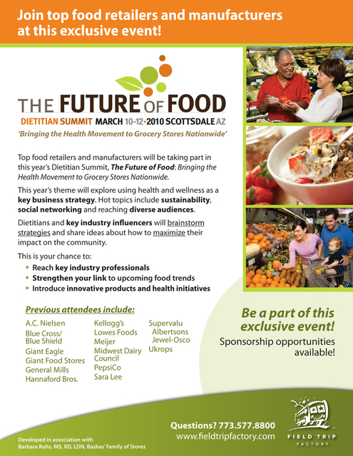 The Future of Food Dietitian Summit – Sponsorship