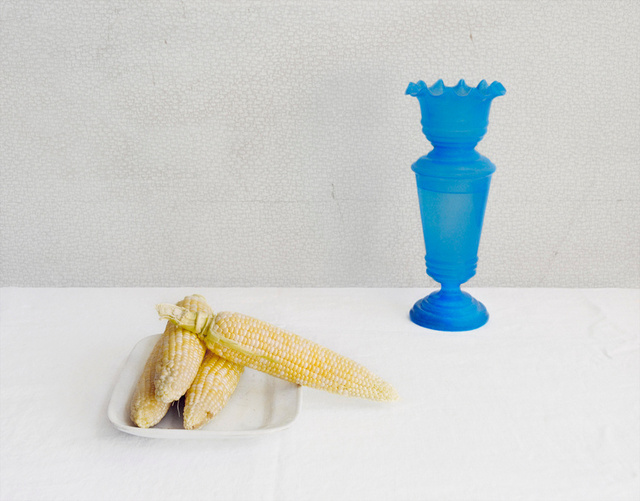 Corn and Blue Vase, c 2008