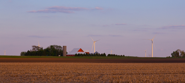 illinois farm neighbors with an illinois wind farm