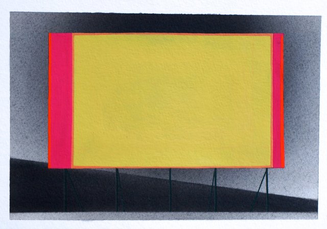 Not Too Distant Future 5, 2014, graphite and gouache on paper, ~6.5 x 9”