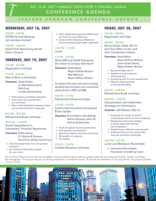 2007 CICPAC Conference Brochure