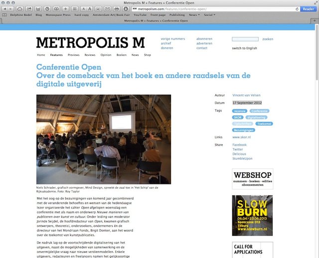 METROPOLIS M, 09.2012