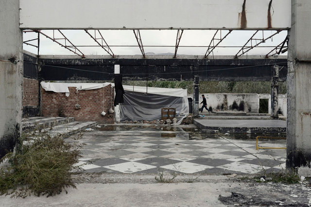 A room in an old factory in Patras used for the celebration of Ashura.