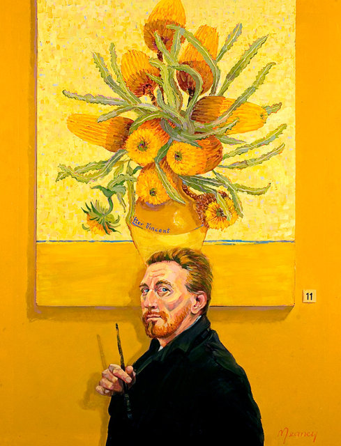 VAN GOGH IN AUSTRALIA AWAITING THE ARRIVAL OF GAUGAIN after Van Gogh & John Peter Russell 