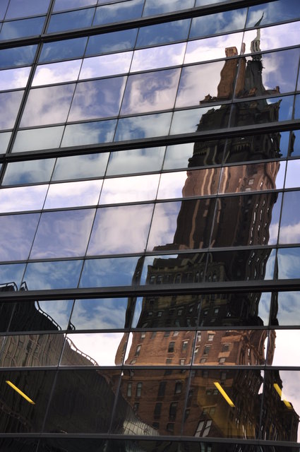 reflet dans gratte-ciel, Manhattan