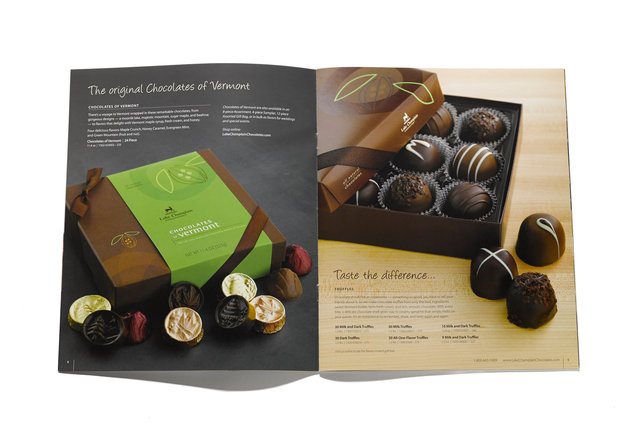 Lake Champlain Chocolates: Mail order catalog photography