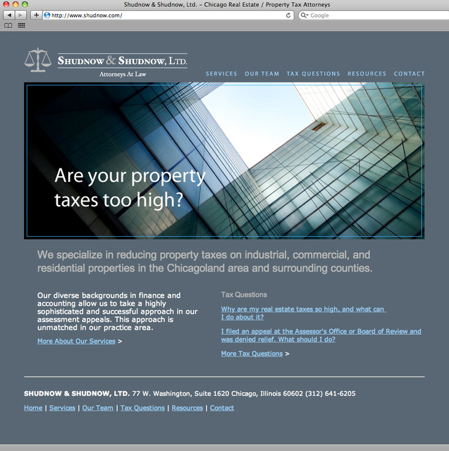 Home Page Logo for Shudnow & Shudnow, LLC website