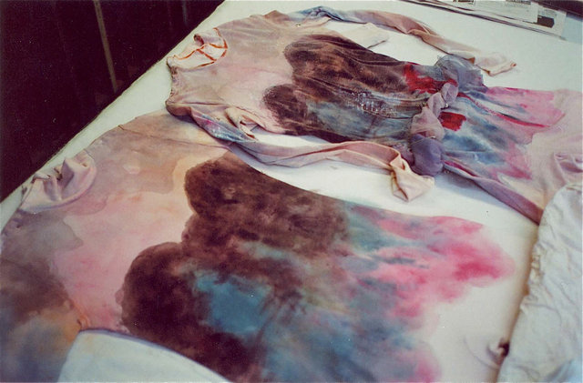 Hand-painted leotard for a Royal Ballet production