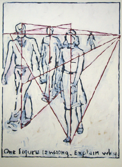 Explain Why, 2015, Latex on birch plywood panel, 66 x 48 in.