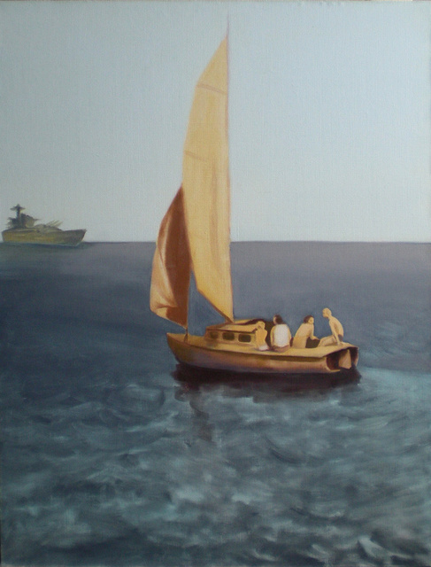 Trafiony zatopiony 46x61, 2009