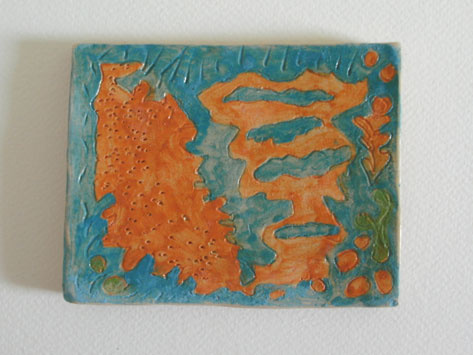Ceramic Tile Design Coaster by Alison Gracie