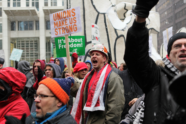Union Rally in Support of Wisconsin