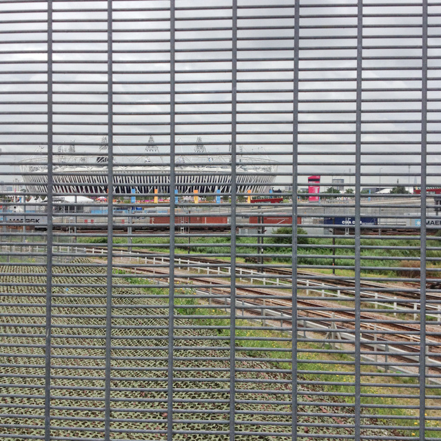 Guarding the perimeter fence, Olympic Park, 2012