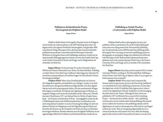 EIKON MAGAZINE, N. 86, MAY 2014