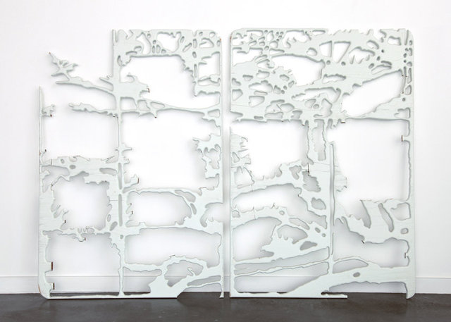 L.L.C. (Little Less China) I, 2013. Wood, enamel paint.