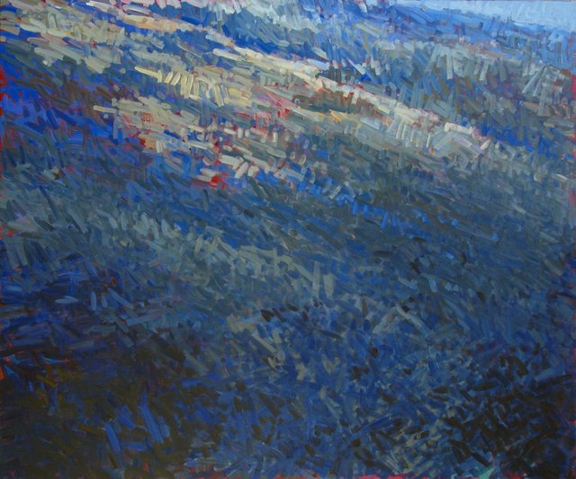 Valley to Tree Line, 2014, Acrylic on Canvas, 60 x 72 in.
