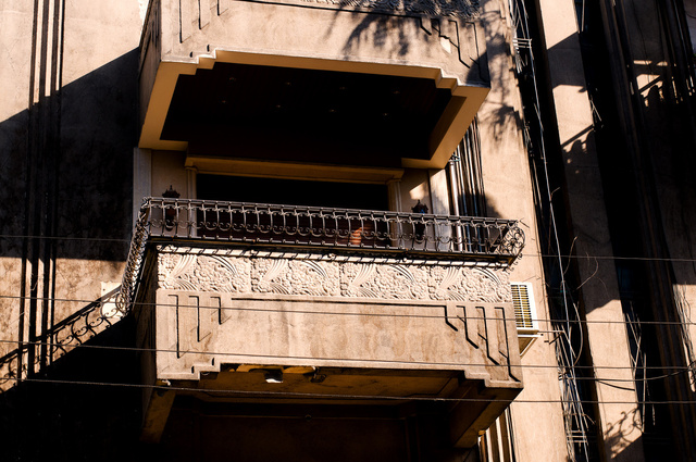 A balcony of a house in residential Damascus