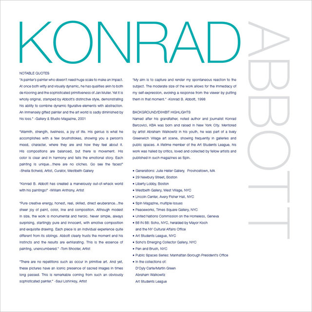 KONRAD B. ABBOTT BIO/CAREER/EXHIBIT HIGHLIGHTS