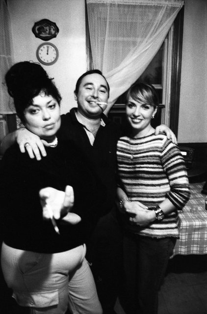 Margo, Andrey, and Alena at my cousin's birthday party.