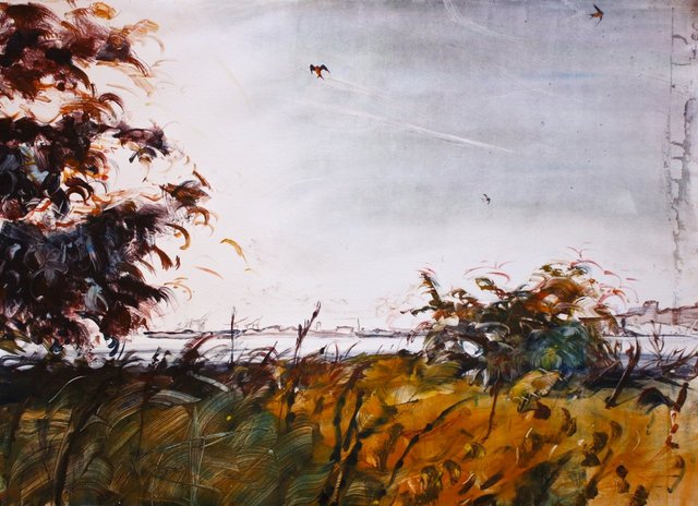Swallows 22 x 30"