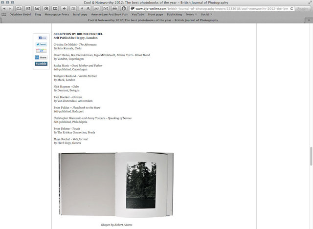 BRITISH JOURNAL OF PHOTOGRAPHY, 2012