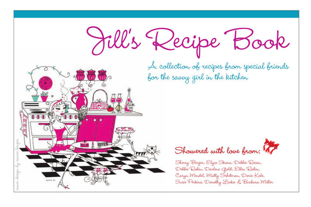 Custom Bridal Shower Recipe Book