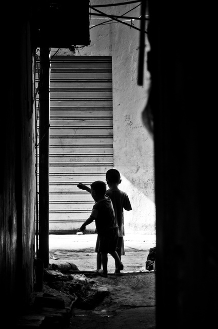 Two boys in Chatila camp