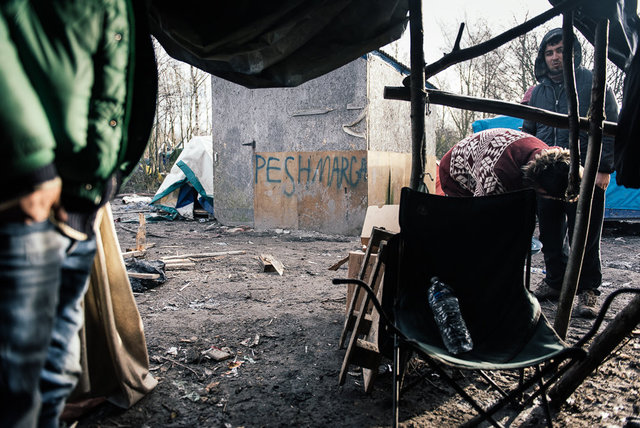 Grande-Synthe refugee camp.