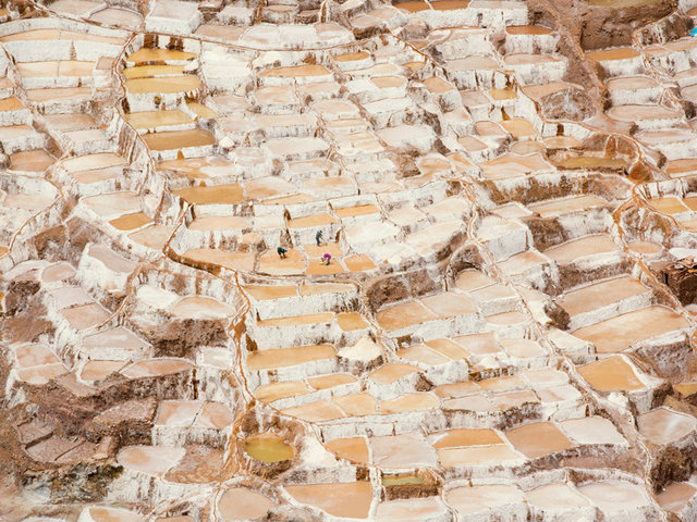 the pre-inca salt mines of salinas outside of maras