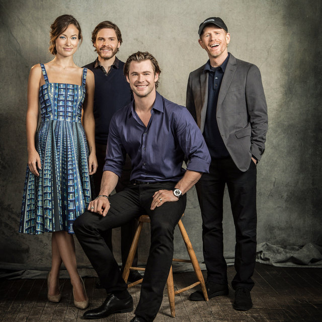 ron howard, director, olivia wilde, daniel bruehl, chris hemsworth, actors  