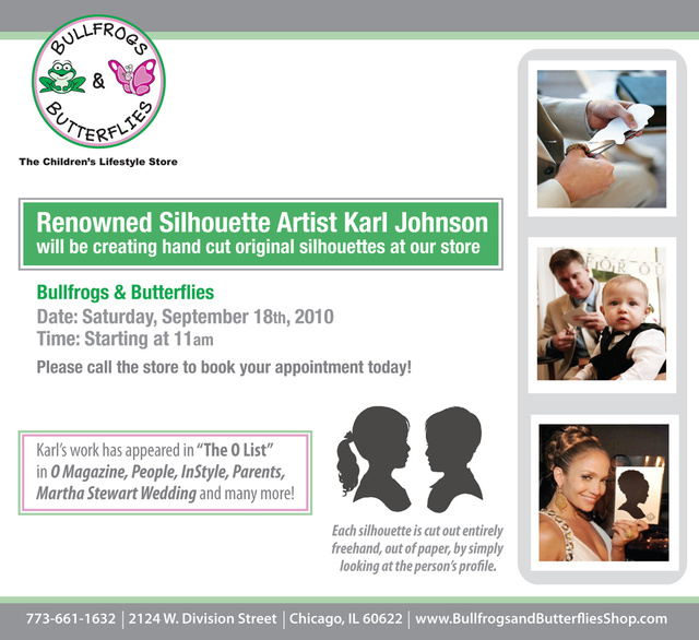 Email Blast for Silhouette Artist In-Store Event -