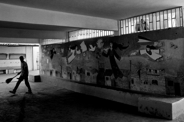 Drawings of Palestine in a school in Chatila