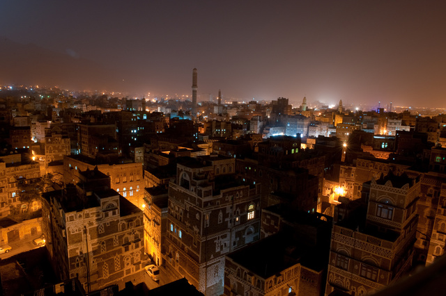 Sana'a at night