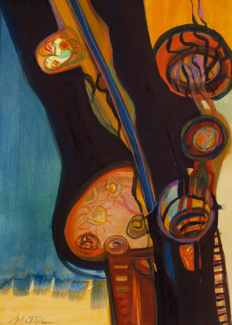 Jellyfish, Mixed Media on Paper, 14"x10"